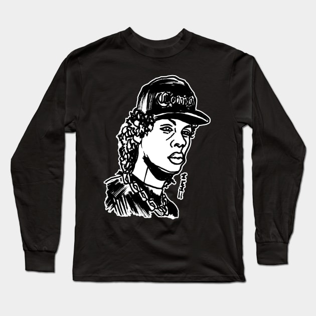 Dj Quiksta Tee Long Sleeve T-Shirt by sketchnkustom